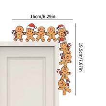 1PC Festive Christmas Creative Silhouette Decorative Wall Stickers, Charming Door Corner Ornament, Delightful Door Frame Corner Decoration, Exquisite Iron Art, Appealing Wall Decoration,Home Decor ,Room Decor,Wall Decor Christmas Decorations