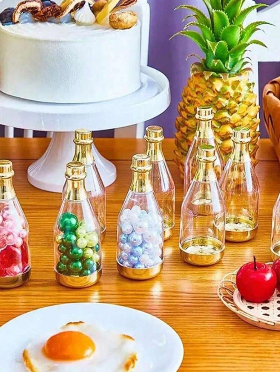 12pcs/Set Mini Champagne Bottles Candy Bottles Bridal Shower Favors