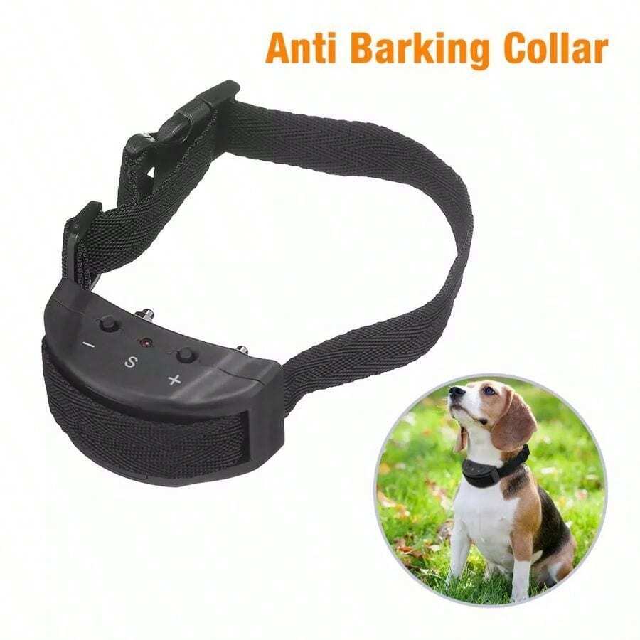BreeRainz Anti-Bark Dog Shock Collar  Effective Bark Control Device For Large, Medium And Small Breeds - Black - View 1