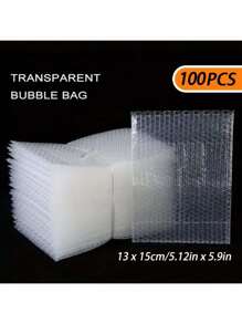 50/100/150/200pcs 13*15cm Bubble Mailers, Padded Envelopes, Thick Anti-Shock Transparent Bubble Bags, Foam Bubble Wrap Liner For Delivery - Clear - View 11