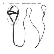 鹦鹉牵引绳、宠物牵引绳、鹦鹉户外训练牵引绳、狗狗遛弯背带 - 黑色 - 查看 11