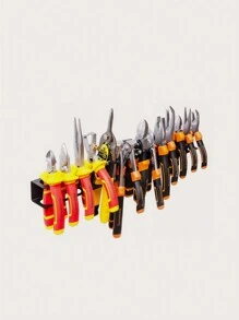 Solid Color Wall Mounted Hardware Tool Storage Rack, Heavy-Duty Floating Tool Iron Screwdriver Storage Rack (Excluding Tools) - Black - View 8