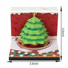 1 Set Time Slice Calendar - 3.3 Inch 2024 Year LED Desk Calendar - 3D Paper Carving Calendar Notebook Artistic Crafts Thanksgiving Christmas Housewarming Decoration (Q) - Multicolor - View 3