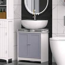 Bathroom Storage Cabinet - Grey - View 2