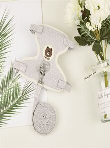 1pc Dog/Cat Harness Leash, Vest Type Puppy Chest Strap For Small Dogs, Teddy, Poodle