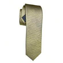 Edi Saraiva Imported Men's Tie Details Single 6 Cm Tip Polyester - 黃色 - 查看 2