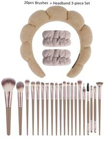 44件套化妆刷套装，包含眼影刷、眉刷、粉底刷、散粉刷、腮红刷、遮瑕刷和高光刷，采用柔软的合成纤维制成，适合日常面部彩妆。化妆刷套装，化妆刷套装，化妆刷套装，全套化妆工具，化妆刷套装，全套化妆工具，化妆刷套装，化妆刷套装，化妆礼品套装，赠品，专业化妆刷，全套化妆工具 - 咖啡棕 - 查看 2