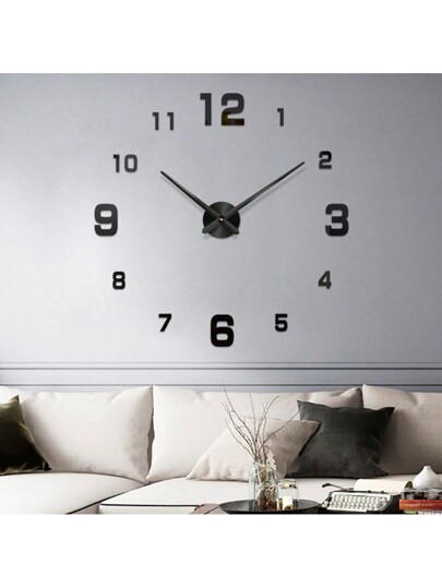 Moderne 16 Inch DIY Acrylic Wand Klok Large Silent Non Ticking Living Room, Bedroom, Kitchen Customizable Zwart Numeral ative Lightweight, High Quality Material Personalized Numbers Ideal Modern, Industrial, Vintage Sweep Quartz Movement Noise Free Environment,Home ,Room Birthday Graduation Bedroom Dormitory Back To School view 5