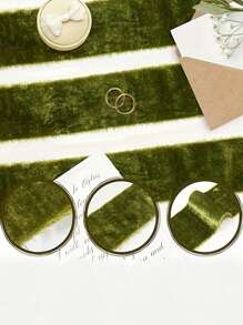 1pc Handmade Frayed Edging Velvet Suede Cloth Ribbon For Wedding Invitation Wrapping Bouquets Birthday Party Decorations Gifts Christmas & Thanksgiving Decorations, Gift Wrapping, Wedding Bouquets (Spool Not Included)
