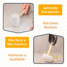 Rubber Hammer 60mm 450g Works Flooring Coating Porcelain And Ceramic Tiles Rubber Worker Gold Hammer Tinsmith - trắng - Xem 6