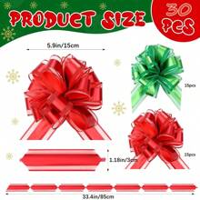 20 Pieces Large Christmas Pull Bows Ribbon Gift Bows Gift Wrap Bows Wrapping Christmas Bows For Xmas Presents Wedding Party Basket Holidays Decoration,Christmas Valentine Day - Multicolor - View 12