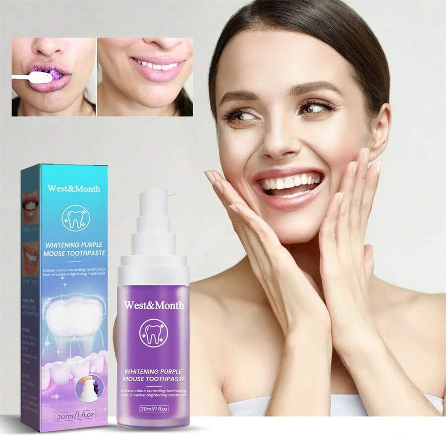 Whitening Purple Mousse Toothpaste Tooth Cleaning AntiDecay Mouth