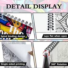 1pc The Artistic Doodles Coloring Book For Relaxation Mindfulness, And Fun - Over 24 Beautiful Designs To Color, Ideal For Adults And Teens, Mindful Art For Creativity Boost Back To School,Mother's Day,Mom's Gift,Back To School,School Supplies
