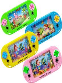 1 件大型海洋水迷宫、掌上圆圈游戏坐立不安玩具、圣诞派对生日小礼物 [随机颜色/图案]