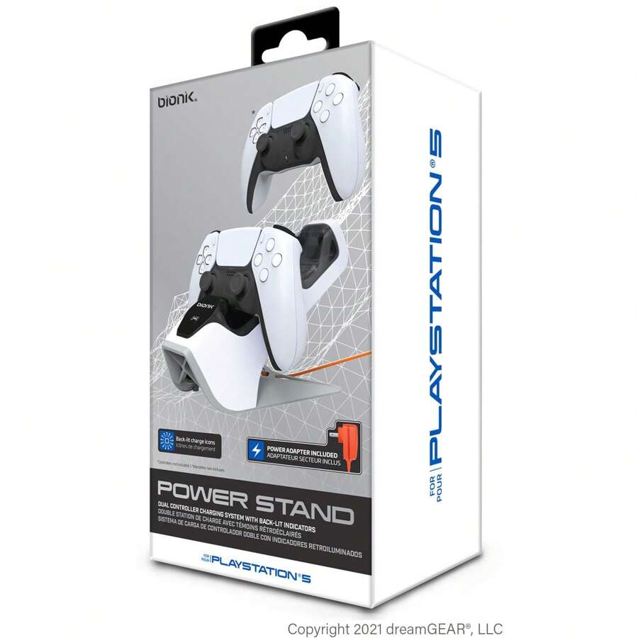 Playstation 5 Power Stand - Dual Controller Dock Charge Stand (White)   Playstation 5 - Nhiều màu - Xem 1