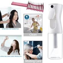 2 piezas Cepillo definidor de rizada y botella rociadora, cepillo para el cabello rizado, botella rociadora de niebla fina para el cabello, cepillo para el cabello con ventilación talla grande reciente, para peinar y dar forma a los rizos de hombres y mujeres para reducir el jalón