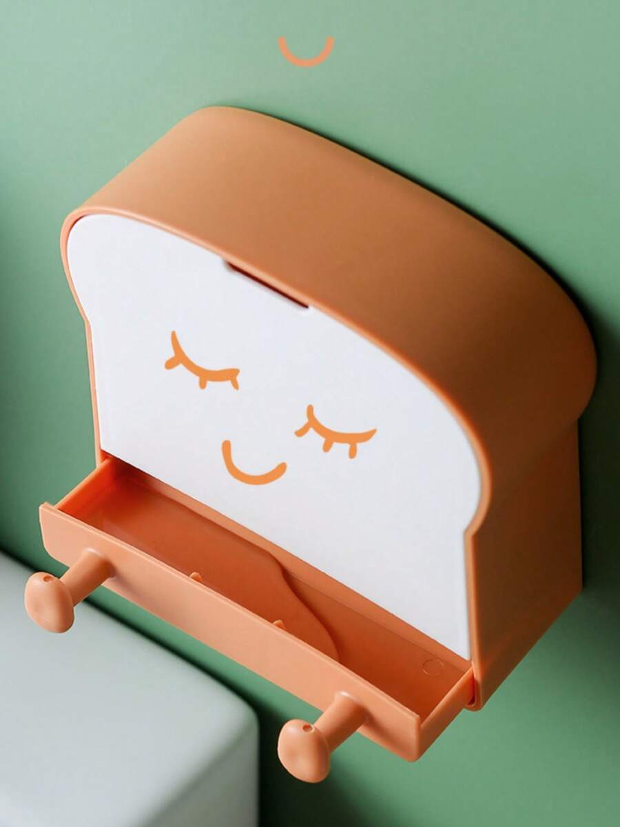 NoDrill Wall Mount Double Soap Dish Bathroom Draining Soap Box Holder