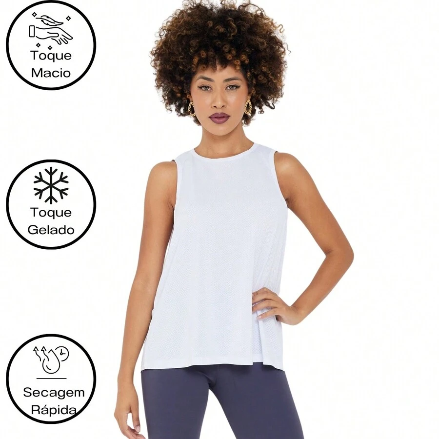 Duo Fitness Forever Dry Fit Gym Tank Top Odorless Quick Dry - 白色 - 查看 1