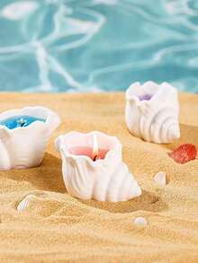 1 件贝壳香味蜡烛，手工果冻蜡烛创意礼物，氛围纪念品，房间装饰，礼物 - 彩色 - 查看 6