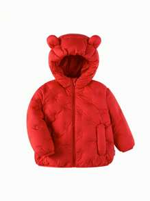 Balabala 婴儿连帽羽绒服 冬季 2024 新款可爱保暖外套