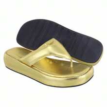 Women's Summer Flip-Flop Sandal - 金色 - 查看 5