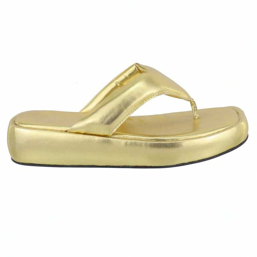 Women's Summer Flip-Flop Sandal - 金色 - 查看 1