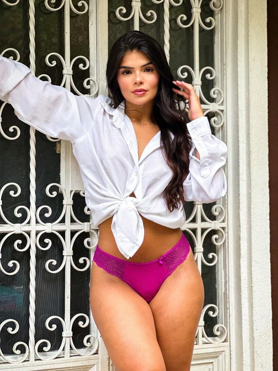 Double String Microfiber And Lace Thong Kit Emerald - 彩色 - 查看 1