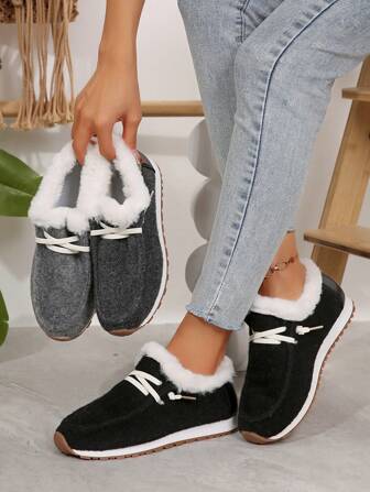 New Fashion Thick Sole Waterproof & Warm Retro Export Cross-Border Women's Boots, Couple Models, Anti-Slip Snow Boots With Soft Bottom, Breathable Slip-On, Suitable For Spring, Autumn And Winter