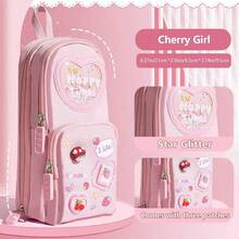 1 Mini mochila de un solo color con forma de estuche de lápices de gran capacidad, sencilla y resistente, estuche de lápices con 3 capas y 6 compartimentos con cremallera para niños y niñas, herramienta japonesa y coreana muy atractiva para oficina, estudio, organización, almacenamiento, bolsa de almacenamiento - Multicolor - Ver 12
