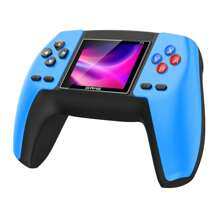 P5 Controller And Built-In Game Console With Screen, Rechargeable, Connected To TV, Two-Player Combat Handheld Console With 520 Retro Games - Blue - View 7