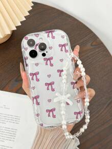 动物蝴蝶可爱粉色蝴蝶结爱心奶油色图案透明彩绘软壳带链，兼容 16/16 Pro/16 Pro Max/16 Plus；奶油色波浪纹缓冲保护套，兼容 15 Pro、XR、7P/8P、P12 Pro Max、P13 Pro Max、P14 Pro Max、P13、P14、P11、P12、P14、XS/S/XS Max/7/8；时尚加厚手机壳，国际版，非国内版。 - 彩色 - 查看 4