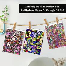1pc The Artistic Doodles Coloring Book For Relaxation Mindfulness, And Fun - Over 24 Beautiful Designs To Color, Ideal For Adults And Teens, Mindful Art For Creativity Boost Back To School,Mother's Day,Mom's Gift,Back To School,School Supplies