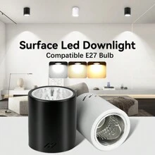 CANMEIJIA Large Size Recessed Ceiling Light, Iron Wall Lamp, Ceiling Lamp, Spotlight, Customizable Bulb, Minimalist Retro Metal Style, E27 Bulb Socket (Bulb Not Included), Suitable Voltage 85V-265V, Easy Installation, Hard-Wired, Applicable For Ceiling/Wall/Exhibition Room/Reading Room/Dining Room/Bar/Bedroom/Cafe/Dining Hall/Clothing Store/Living Room/Corridor/Entryway/Stairwell, Choose Size According To Needs - Đầu đèn E27 (công suất tối đa định mức 40W) - Xem 4