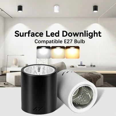 CANMEIJIA Large Size Recessed Ceiling Light, Iron Wall Lamp, Ceiling Lamp, Spotlight, Customizable Bulb, Minimalist Retro Metal Style, E27 Bulb Socket (Bulb Not Included), Suitable Voltage 85V-265V, Easy Installation, Hard-Wired, Applicable For Ceiling/Wall/Exhibition Room/Reading Room/Dining Room/Bar/Bedroom/Cafe/Dining Hall/Clothing Store/Living Room/Corridor/Entryway/Stairwell, Choose Size According To Needs