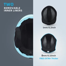JetBlaze Casco de esquí, casco de snowboard, casco de esquí, cáscara de ABS/PC, núcleo amortiguador de impactos de EPS, hebilla magnética, ventilación individual, ajustable de talla, disponible en dos tamaños de almohadillas, orejeras desmontables