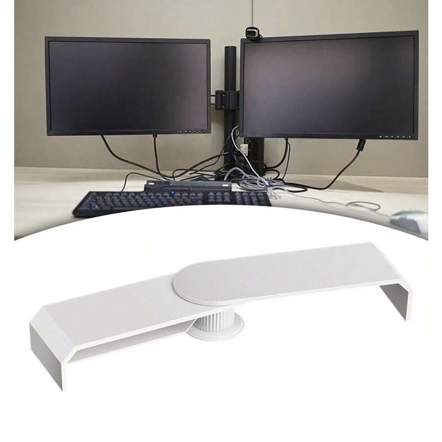 Double Monitor Stand Monitor Raiser & Kitchen Counter Top Storage Rack ...