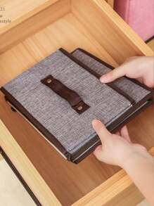 Multipurpose Organizer Box With Lid 40x30x25CM For Wardrobe Closet Organizer Toys Objects Books 50L - Pic-Nic 米色 (9373) - 查看 9