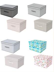 Multipurpose Organizer Box With Lid 40x30x25CM For Wardrobe Closet Organizer Toys Objects Books 50L - Pic-Nic 米色 (9373) - 查看 11
