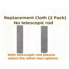 Limpiador de fibra ultrafina para fondo de cama lavable a máquina, incluye 3 paños, cepillo de limpieza de grietas extensible, cepillo flexible para el polvo, adecuado para sofá, cama y fondo de muebles, suministros de limpieza, herramientas de limpieza (2 paños de repuesto sin vara de extensión, por favor comprar por separado)