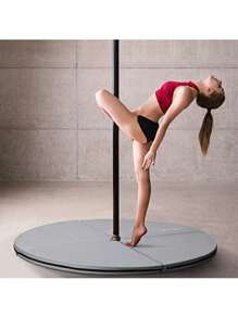 Soozier Pole Dance Mat, 2"T X 5'W Folding Pole Dance Mat For Home, Lightweight And Foldable, Grey,ElegantAbode