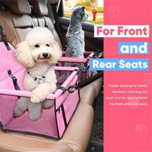 Asiento elevador para mascotas reforzado para perro o gato, bolsa portátil y transpirable con cinturón de seguridad, estable para viajes, con correa con clip y tubo de PVC, apto para mascotas de menos de 15 libras