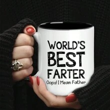 1 Peça, Caneca de Café Engraçada - Caneca de Pai - Presentes de Pai - Melhor Peido do Mundo Oops Eu Quis Dizer Pai - Presentes Engraçados para Pai da Filha Filho - Presentes de Natal para Pai, Avô, Sogro, Padrasto, Homem, Irmão - Caneca de Café