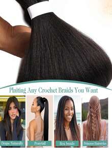 Braiding Hair Pre-Stretched 26Inch Hair Extensions For Afro Crochet Braids Synthetic Wig DIY Multi-Color Optio Jumbo Braid - Multicolor - View 6