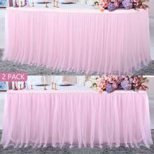 1 Conjunto Toalha de Mesa de Tule Transparente de Camada Única Elegante em Rosa, Branco, Borgonha, Adequada para Mesas Redondas/Retangulares, Requer Tecido de Forro Branco Adicional, para Cerimônias, Casamentos, Festas de Aniversário, Gato, Animal, Borboleta, Sereia, Revelação de Gênero, Mesas de Sobremesa e Bolo, Banquete de Hotel, Mesas de Conferência, Mesas de Hockey, Fornecedor