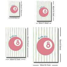 Set Of 3 Unframed Pink Matchbox Lucky 8 Ball Preppy Art Poster Y2K Girly Room Decor Funky Painting Canvas Print Minimalist Wall Picture For Modern Home Decoration, Dorm, Apartment, Girl Room, Bedroom, Living Room Decor