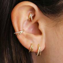 1 件/高端 316L 不锈钢配锆石 16G 鼻环、双膜片环、膜片环、唇环、膜片耳钉、海螺耳环、膜片软骨耳环、膜片环 - 雙層鑲鑽鼻環 - 查看 10