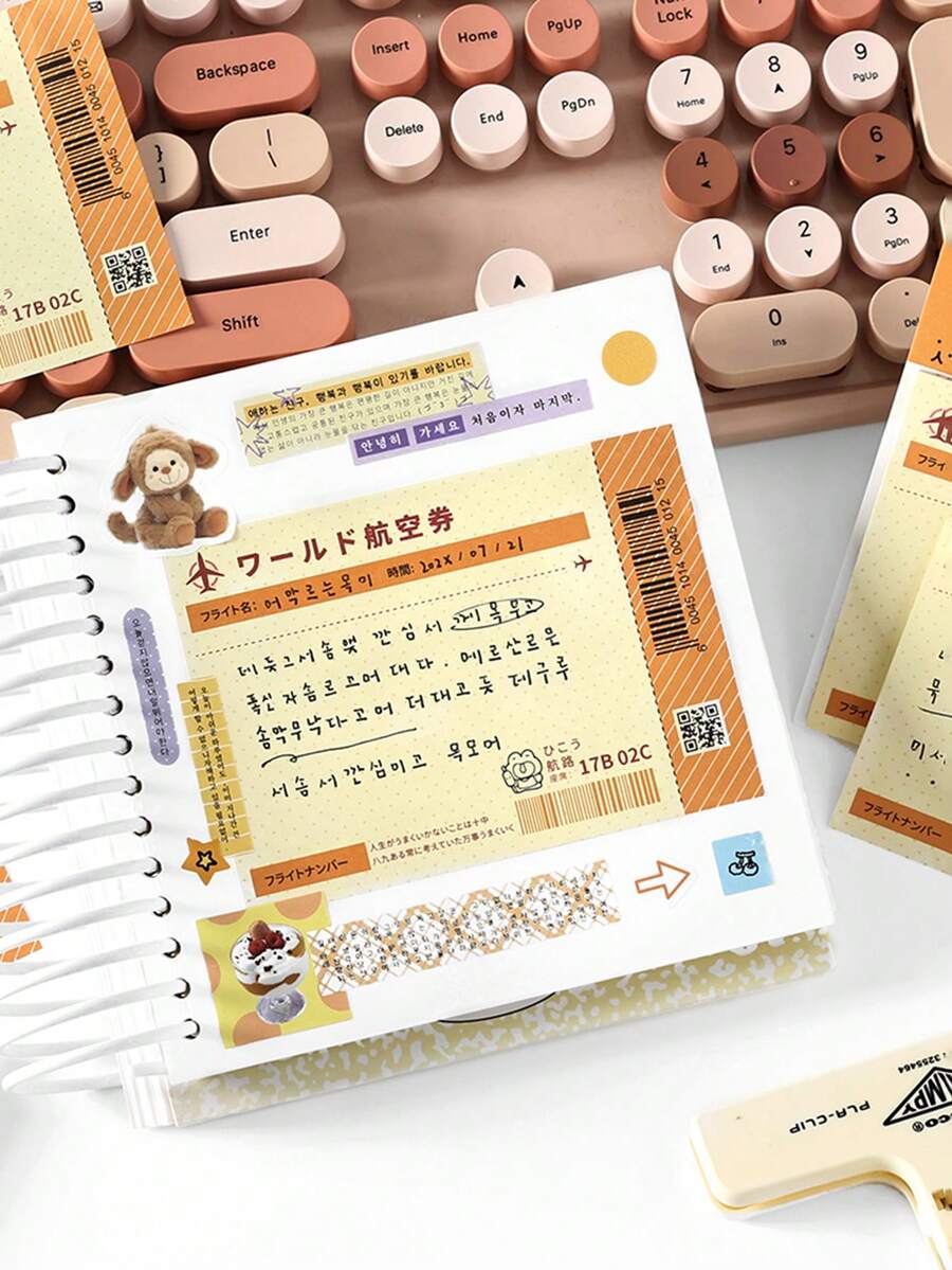 30 Sheets Retro Style Memo Pads, Vintage Diary Journal DIY Material