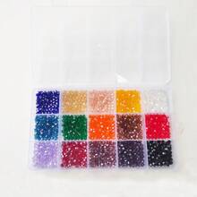 15 Colors- AB Colorful 1650/1120pcs 3/4mm Faceted Crystal Glass Bicone Beads-For Jewelry Making Women, Perfect For Suncatcher Handmade Crafts, DIY Bracelets, Necklaces, Dolls - AB Sharp Beads 1650PCS - View 14