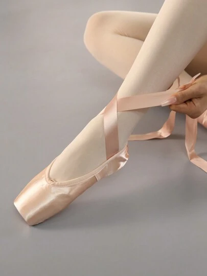 Sapatilhas de Ballet para Meninas, Sapatilhas de Ballet Elegantes, Sapatilhas de Dança com Fitas de Cetim