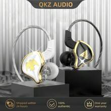 原装 QKZ AK6 ARES 动态 3.5MM AUX 有线耳机，带高清麦克风降噪入耳式耳塞，HIFI 环绕立体声，适用于音乐游戏慢跑实时视频通话 - 查看 2